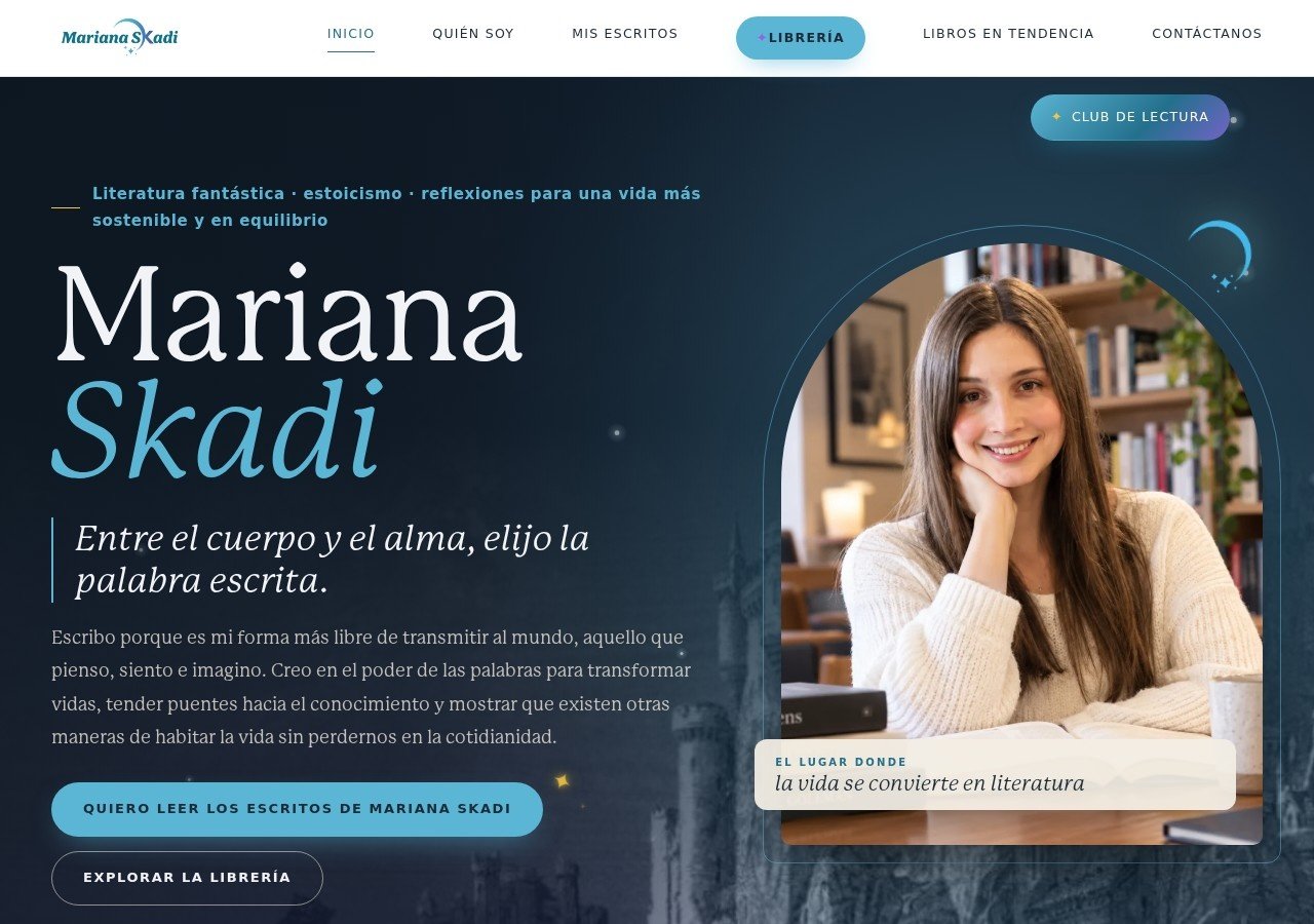 Sitio web de la marca personal de Mariana Skadi
